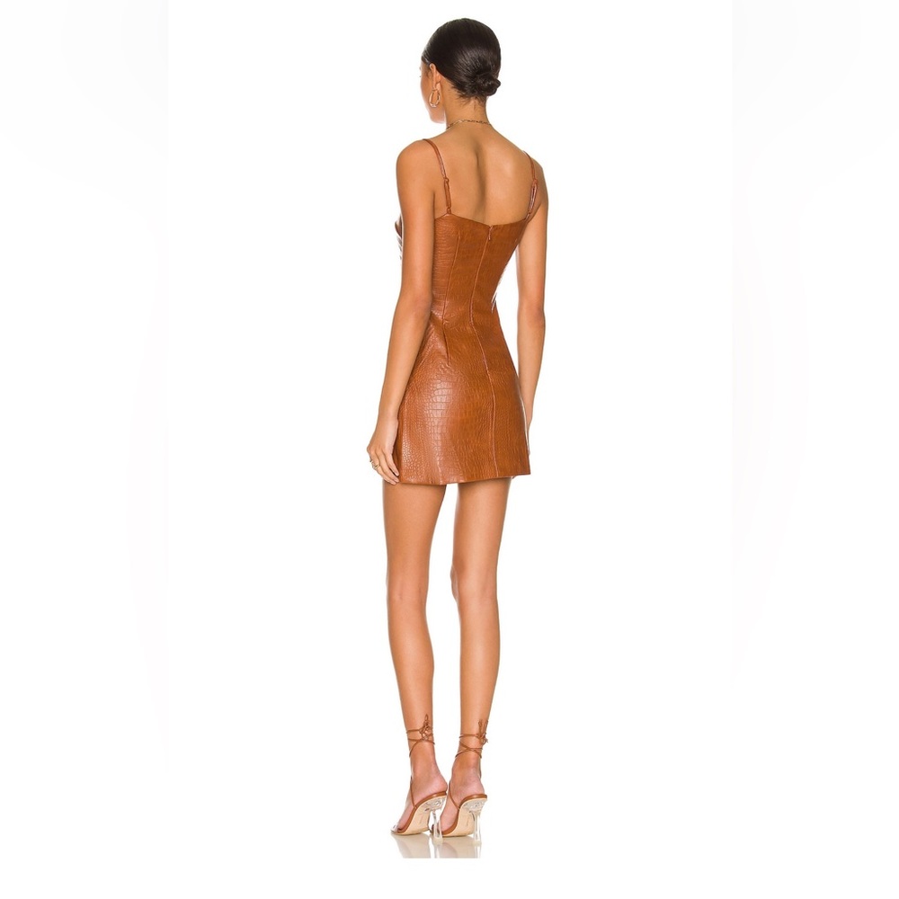 Bardot Mini Dress In Tan Croc